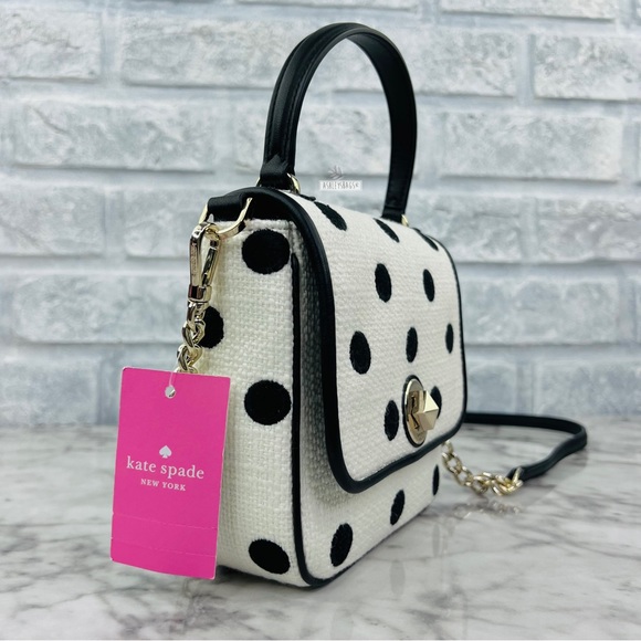 Kate Spade Natalia Square Embroidered Polka Dot Crossbody Handbag - Picture 2 of 10